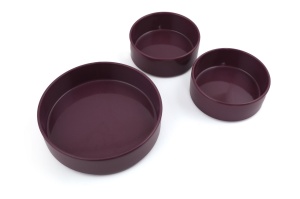 Σετ κεραμικά μπολ (3 τεμάχια) St038003F Βιολετί 14x14x5.5 cm - Img 3