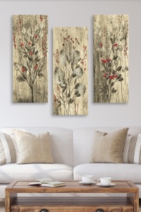 Σετ πίνακες canvas (3 τεμάχια) MDF0022 Πολύχρωμο 70x50 cm