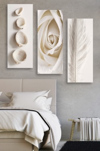 Σετ πίνακες canvas (3 τεμάχια) MDF0086 Πολύχρωμο 70x50 cm