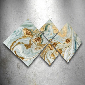 Σετ πίνακες canvas (4 τεμάχια) 4MDF665277676 Πολύχρωμο 60x115 cm - Img 2