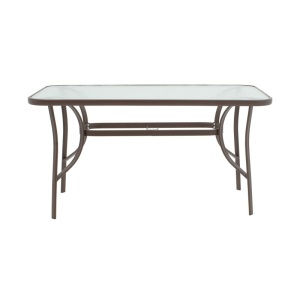 Σετ τραπεζαρίας Sussie-Ensure, Pako World, Μέταλλο, Καφέ, 120x70x70 cm - Img 6