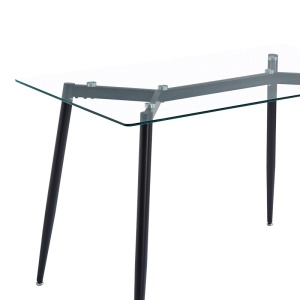 Σετ τραπεζαρίας Quana-Parker, Pako World, 5 τεμάχια, Μαύρο, 120x70x75 cm - Img 7