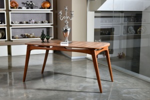 Σετ τραπέζι και καρέκλες 5 τεμάχια Touch Wooden-Κρεμ - Img 9