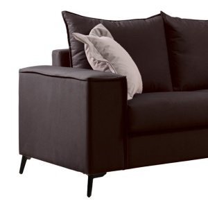 Σετ 2 διθέσιοι καναπέδες Verona x2 Pako World Σκούρο Γκρι 225x93x100 cm - Img 6