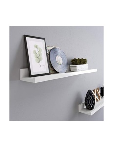Σετ 2 κρεμαστά ράφια, Songmics, LWS60WT, Λευκό, 60 x 10 cm - Img 4