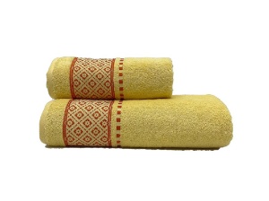 Σετ 2 πετσέτες Bonista Κίτρινο 50x100 και 70x140 cm (Βαμβάκι 100%)