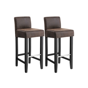Σετ 2 σκαμπό μπαρ Songmics Καφέ 39x94x41 cm