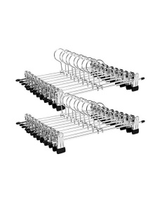Σετ 20 κρεμάστρες για παντελόνια, Songmics, 31 cm, Ασημί, CRI003-20