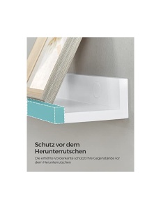 Σετ 3 ράφια, Songmics, 38 x 10 cm, MDF, Λευκό, LWS38WT - Img 5