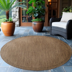 Στρογγυλό Χαλί Giza Καφέ 120x120 cm - Img 2