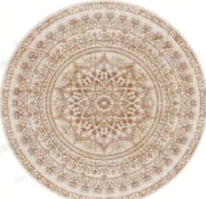 Στρογγυλό Χαλί Songmics Καφέ deschis 120x120 cm
