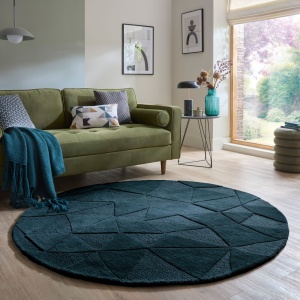 Στρογγυλό Χαλί Shard Bleumarin 160x160 cm, Flair Rugs