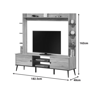 Σύνθεση TV Boho Zezan, Δρυς, 182.5x40x162 cm - Img 5