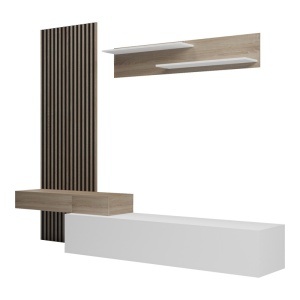 Σύνθεση TV Litende, Λευκό, 249.4x42.2x199.5 cm - Img 4