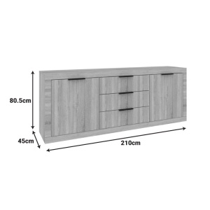 Συρταριέρα Doha Sonoma 210x45x80.5 cm - Img 4