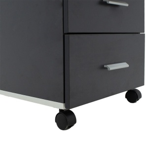 Συρταριέρα pe ρόδες Oscar 3 συρτάρια Καρυδί - carbon 40x48x63cm - Img 8