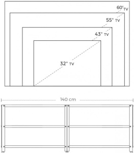 Συρταριέρα Vasagle, 140x39x52cm - Img 5