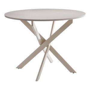 Τραπέζι Dammero κρεμ μέταλλο 100x100x75 cm