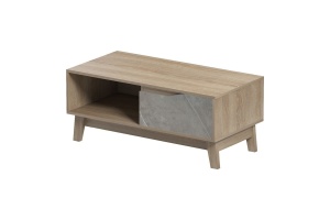 Τραπεζάκι σαλονιού Judas Sonoma Μπεζ marmura90x45x38.5 cm - Img 2