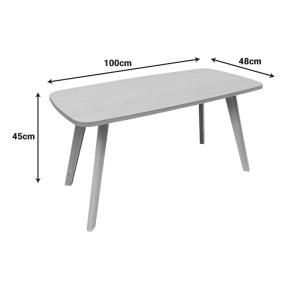 Τραπεζάκι σαλονιού V1 Komela Φυσικό 100x48x45 cm - Img 4