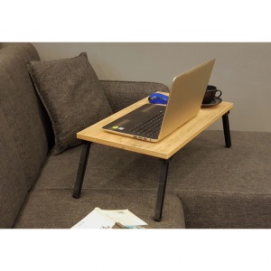 Τραπεζάκι Laptop Gusto Atlantic Pine-Μαύρο - Img 2
