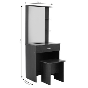 Τραπέζι μακιγιάζ με καθρέφτη Zelia φυσικό χρώμα ξύλου - Img 4