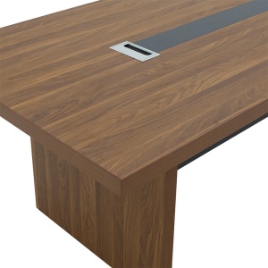 Τραπέζι συνεδριάσεων Oscar 5 cm Καρυδί-Ανθρακί 240x120x76 cm - Img 4