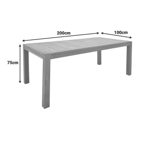 Τραπέζι Vocaly Φυσικό 200x100x75 cm - Img 5