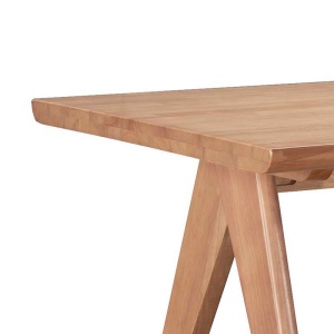 Τραπέζι Winslow rubberwood, σε Ανοιχτό Καρυδί 160x85x75 cm - Img 2