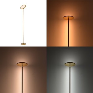 Φωτιστικό Δαπέδου LED Rita Χρυσό 25x25x160 cm - Img 2