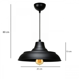 Φωτιστικό οροφής AYD-3520 Μαύρο 25x13x80 cm - Img 3