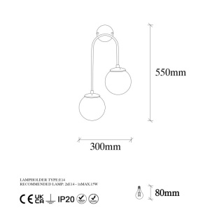 Φωτιστικό Τοίχου Jewel 10585, Γυαλιστερό Χρυσό - Img 7