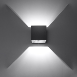 Φωτιστικό τοίχου Quad, Μαύρο, 10x12x10 cm - Img 3