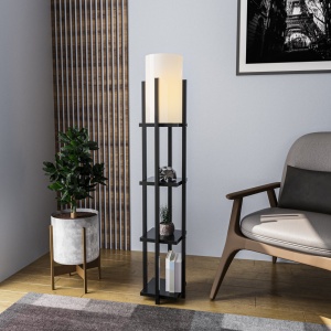Φωτιστικό Δαπέδου Shelf Μαύρο 25x25x130 cm
