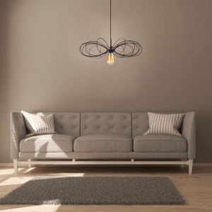Φωτιστικό οροφής Hemdem Μαύρο 58x58x112 cm