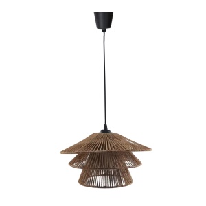 Φωτιστικό οροφής Oakim E27 sfoara din hartie καφέ 35.5x35.5x19+ cm