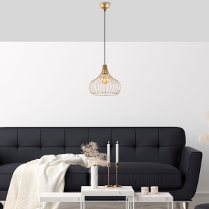 Φωτιστικό οροφής Teldamla Χρυσό 22x22x120 cm