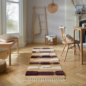 Χαλί Διαδρόμου Medina Blocks Μωβ 60x230 cm, Flair Rugs