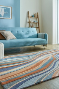 Χαλί Abstract Flow Μπλε 200x290 cm, Flair Rugs - Img 5