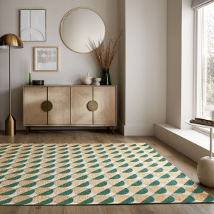 Χαλί Manhattan Carlos Geo Πράσινο 155X230 cm, Flair Rugs