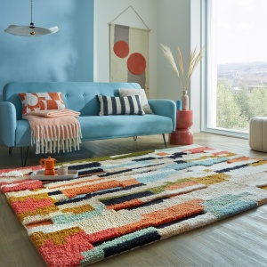 Χαλί Maroc Zagora Geo Shaggy Πολύχρωμο 160X230 cm, Flair Rugs