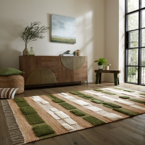 Χαλί Medina Blocks Πράσινο 160x230 cm, Flair Rugs