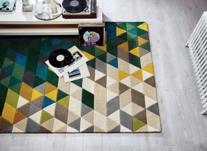 Χαλί Prism Πράσινο/Πολύχρωμο 80X150 cm, Flair Rugs