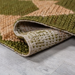 Χαλί διάδρομος Effie Diamond Jute Λαδί 60x230 cm, Flair Rugs - Img 4
