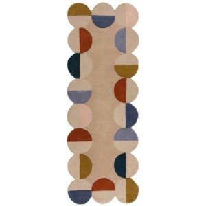 Χαλί διάδρομος Mia Scallop Frame Κεραμιδί, Natural 80x230 cm, Flair Rugs - Img 2