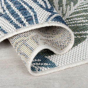 Χαλί Διαδρόμου Bella Leaf Outdoor Μπλε 80x230 cm, Flair Rugs - Img 2