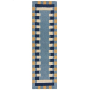 Χαλί Διαδρόμου Lois Scallop Kai Wool Μπλε 60X230 cm, Flair Rugs - Img 2