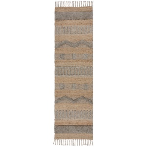 Χαλί Διαδρόμου Medina Jute Natural/Γκρι 60X230 cm, Flair Rugs - Img 2