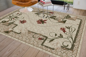 Χαλί Modern, Lotos 587, Κρεμ / Μπεζ, 160x230 cm, 1800 gr/mp - Img 3