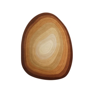 Χαλί oval Puddle Ombre Wool Καφέ 160x230 cm, Flair Rugs - Img 6